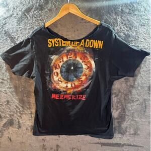 Band Tee x System Of A Down Mezmerize “Eye Clock” Over the Shoulder cut Tee XL
